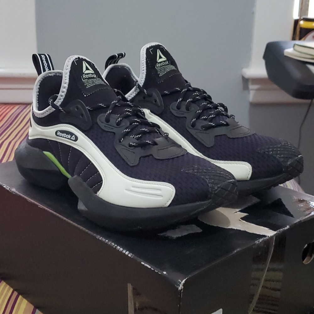 Reebok mens fury 00 black running shoes